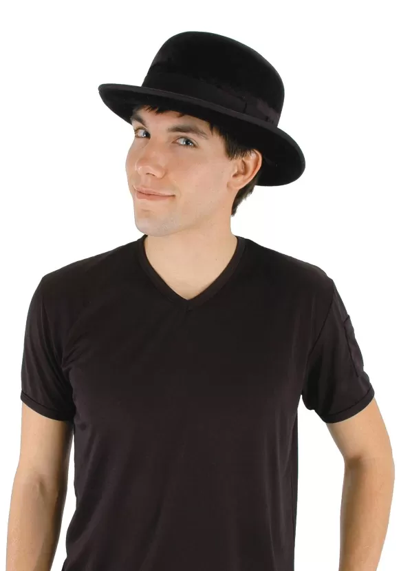 Best FUN Costumes Black Velour Bowler Hat For Men