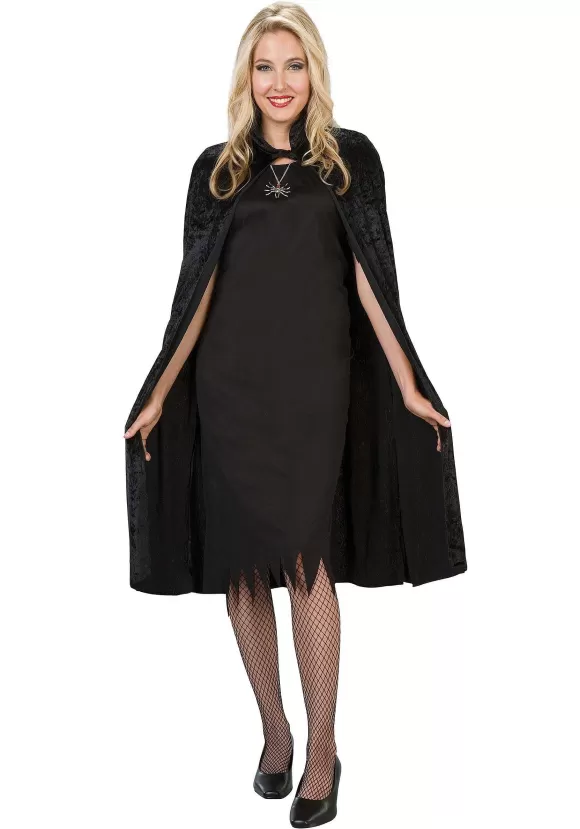 Outlet FUN Costumes Black Velveteen Cape For Adults