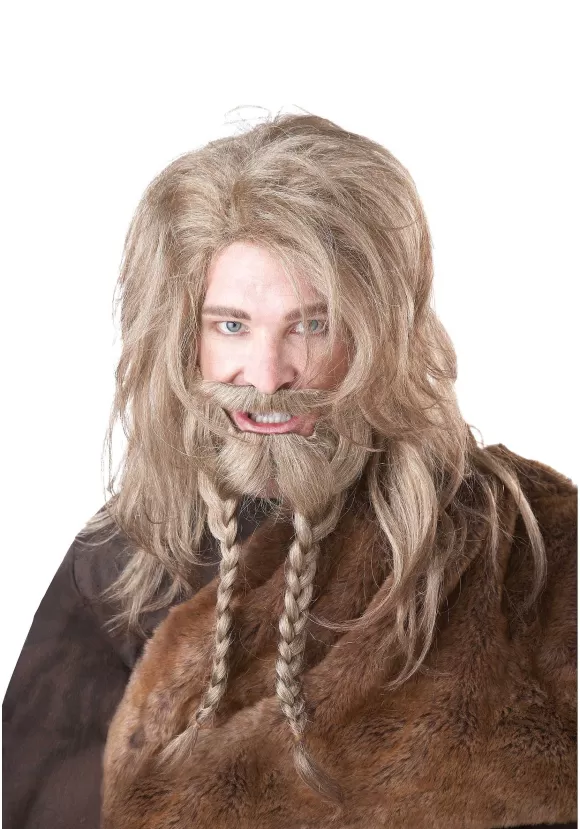 Shop California Costume Collection Blonde Viking Wig Beard And Mustache