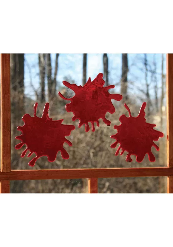 Discount Fun World Blood Splatter Window Clings Halloween Decoration