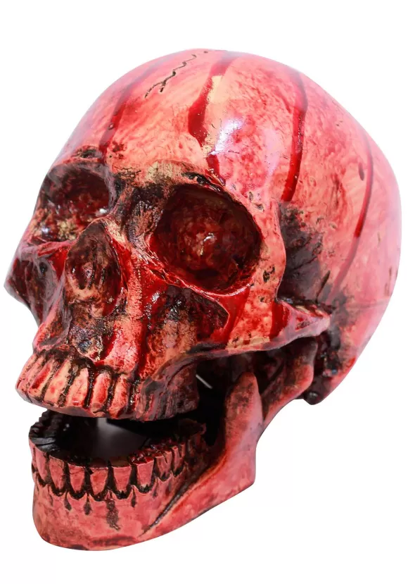 Store Ghoulish Productions Bloody Resin Skull Prop Decoration