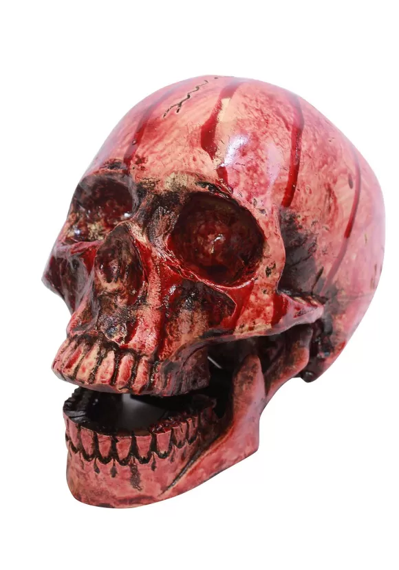 Store Ghoulish Productions Bloody Resin Skull Prop Decoration