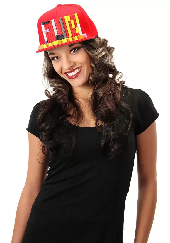 Cheap FUN Costumes Bricky Blocks | Red Snapback Hat