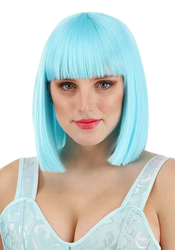 Cheap FUN Costumes Bright Blue Bob Wig For Women