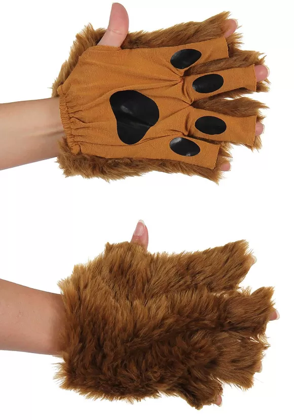 Best Sale FUN Costumes Brown Fingerless Adult Paws