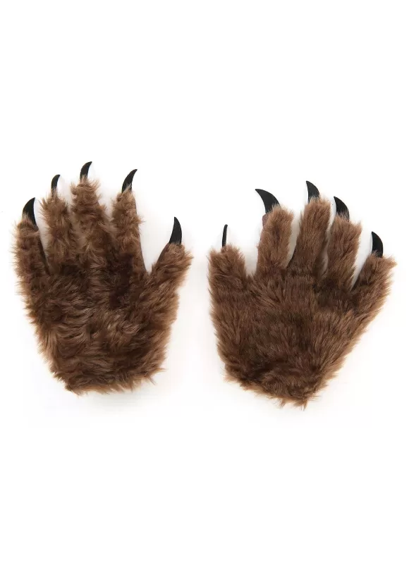 Fashion FUN Costumes Brown Wolf Paws For Adults