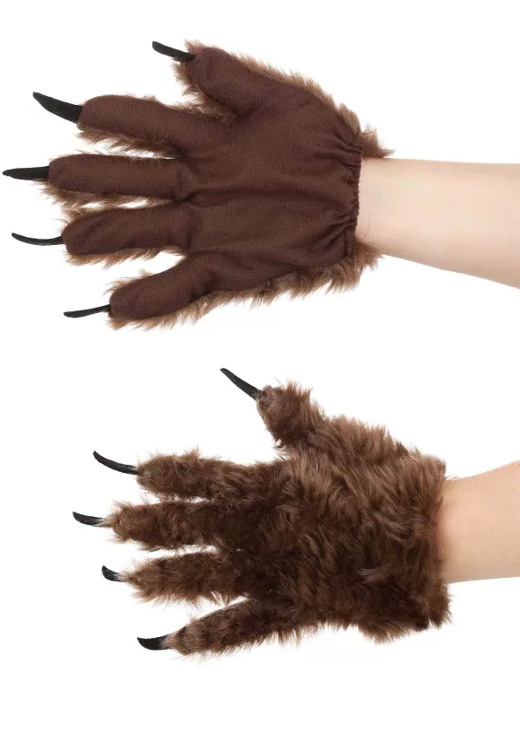 Fashion FUN Costumes Brown Wolf Paws For Adults