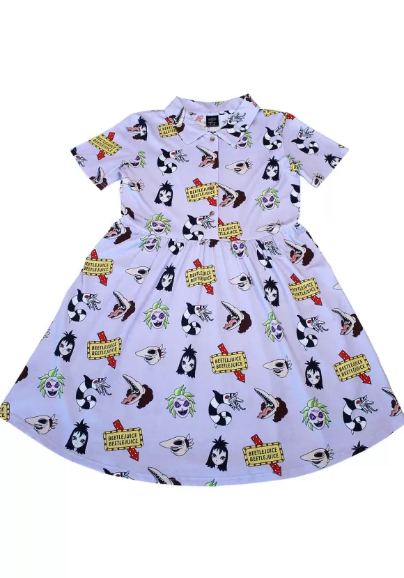 Outlet Cakeworthy Beetlejuice Button Up Women'S Dress