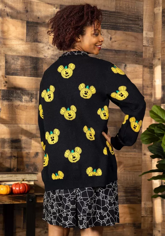 Shop Cakeworthy Mickey Pumpkin Adult Cardigan