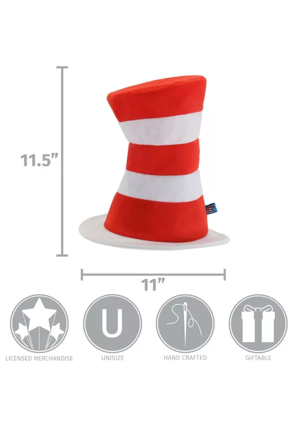 Discount FUN Costumes Cat In The Hat Costume Hat For Adults