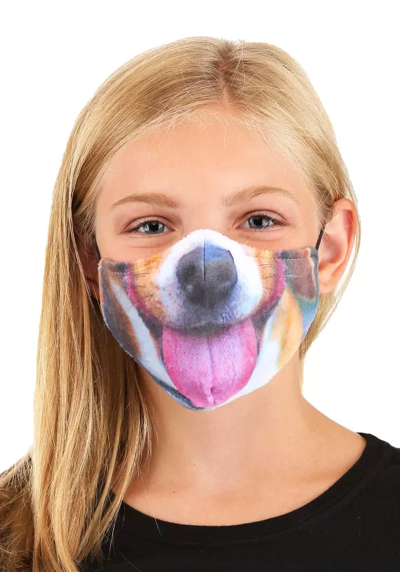 Hot FUN Costumes Child'S Dog With Tongue Sublimated Face Mask