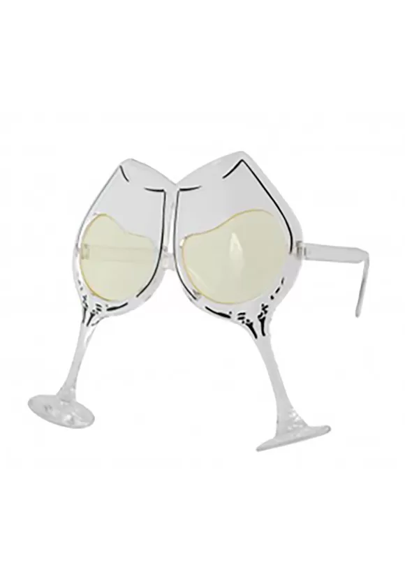 Clearance FUN Costumes Clear/Yellow Wine Goblet Eyeglasses