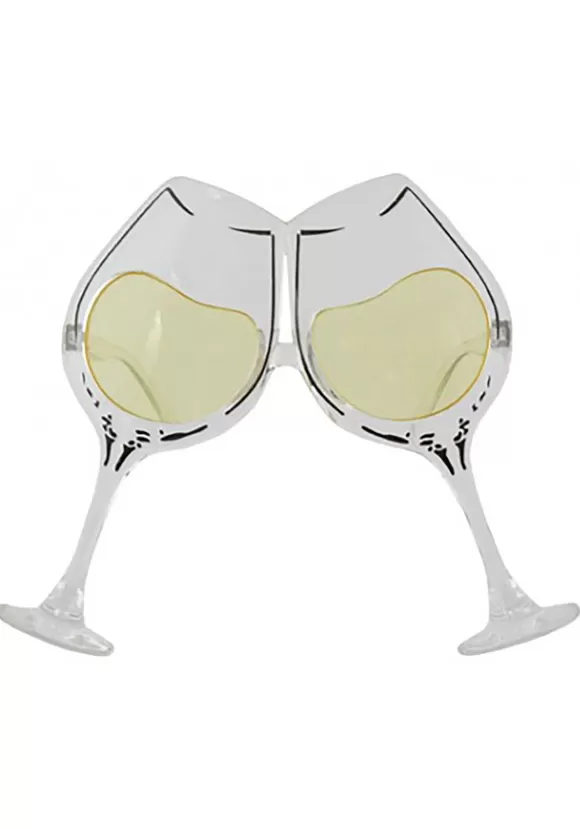 Clearance FUN Costumes Clear/Yellow Wine Goblet Eyeglasses