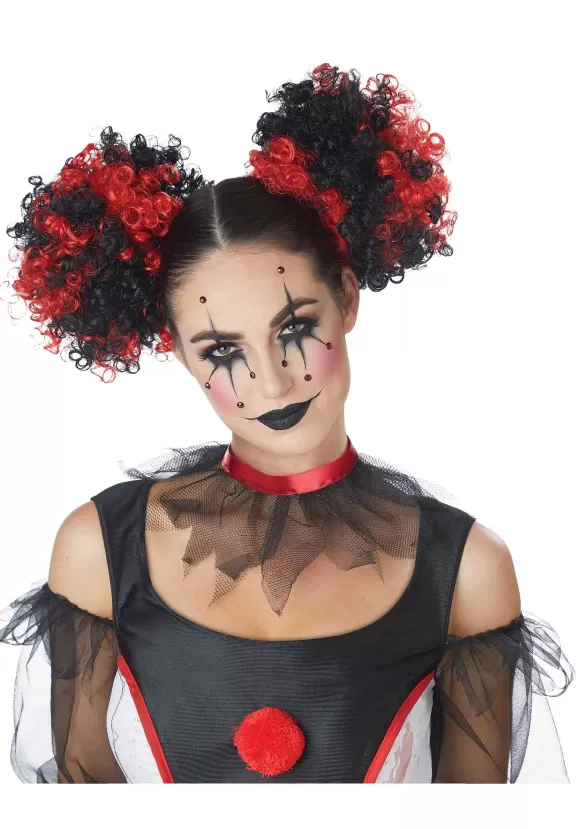 Fashion California Costume Collection Clown Clip-On Puff Buns