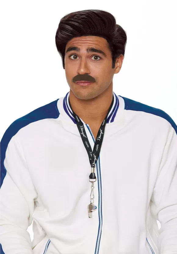 Online Dreamgirl Coach Wig & Moustache For Men