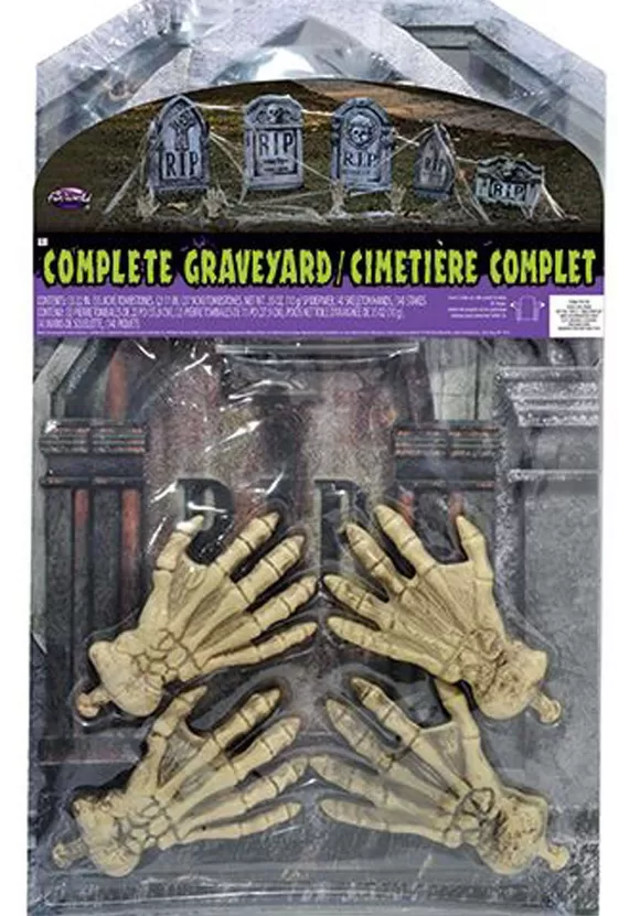 Cheap Fun World Complete Graveyard Skeleton Decoration Kit