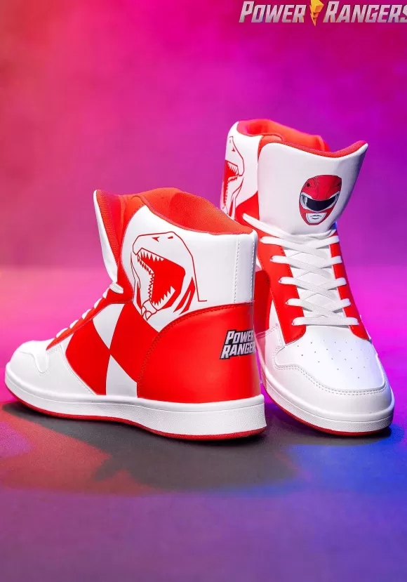 Flash Sale FUN Wear Costume Inspired Red Power Rangers Sneakers For Adults