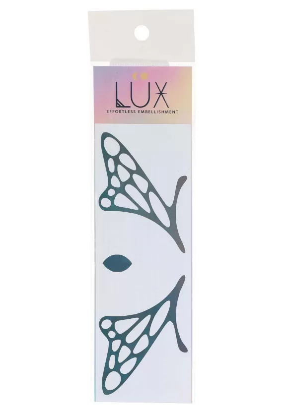 Online Lux Dark Rainbow Monarch Wing Holographic Face Decals