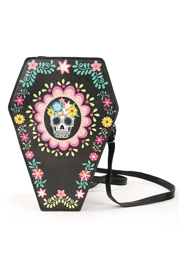 Best Sale Comeco Day Of The Dead Coffin Purse