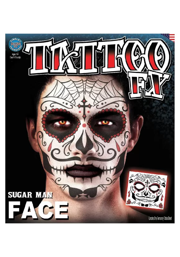 Cheap Tinsley Transfers Day Of The Dead Temporary Tattoo