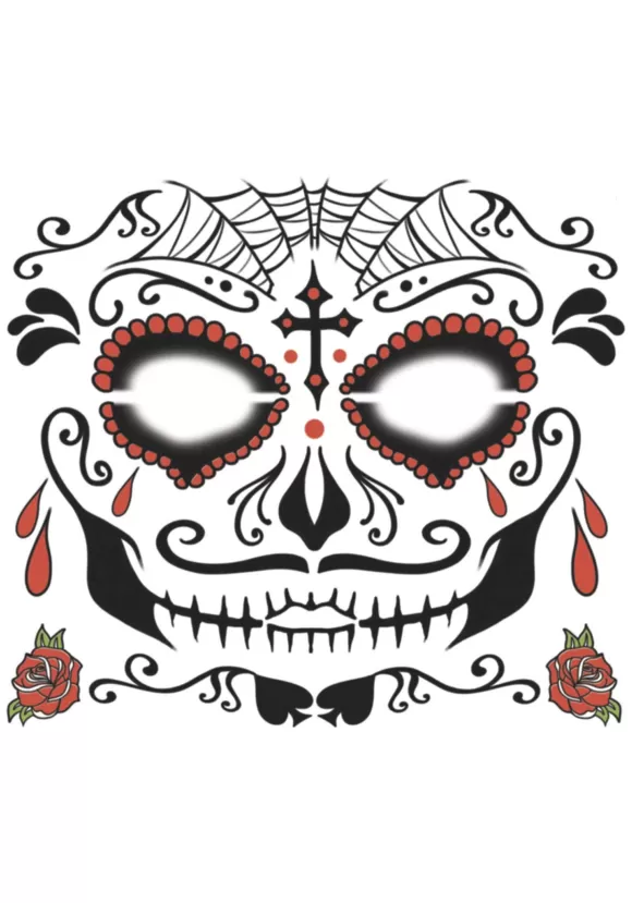 Cheap Tinsley Transfers Day Of The Dead Temporary Tattoo