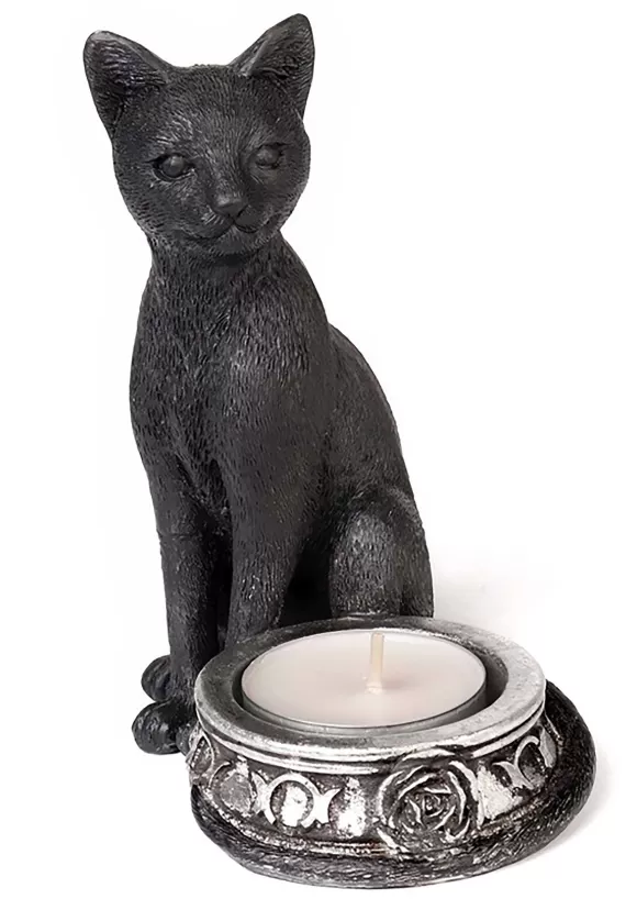 Flash Sale Alchemy of England Decorative Black Cat Tea Light Holder