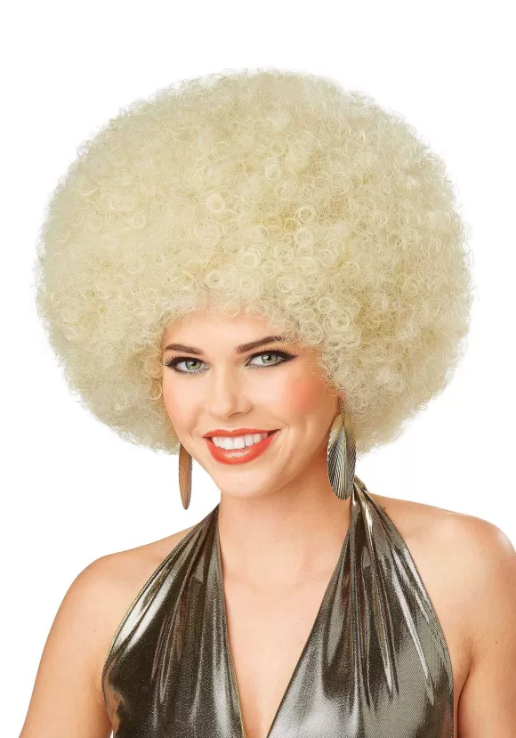 Cheap FUN Costumes Deluxe Blonde Afro Wig For Adults