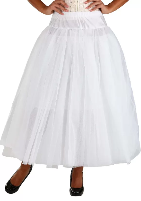 Outlet FUN Costumes Deluxe Full Length Long White Petticoat