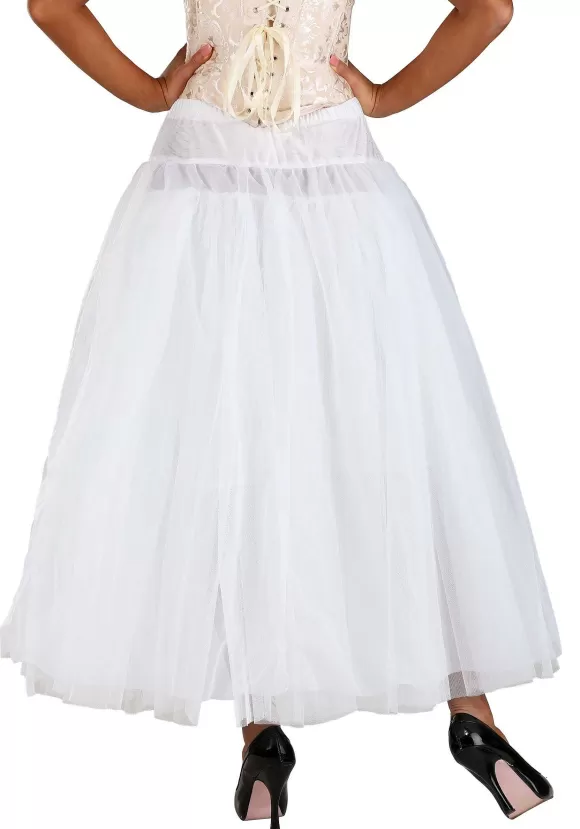 Outlet FUN Costumes Deluxe Full Length Long White Petticoat