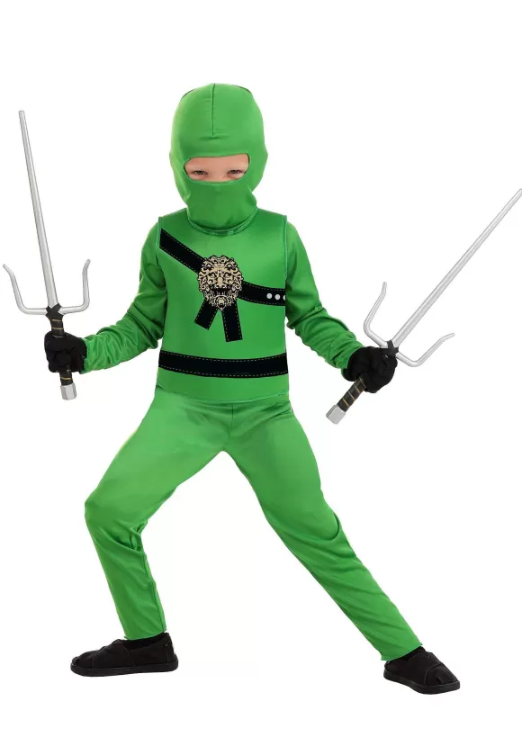 Discount FUN Costumes Deluxe Toddler Green Ninja Master Costume