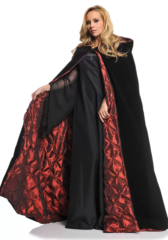 Best Sale Underwraps Deluxe Velvet Cape W/ Quilted Red Lining