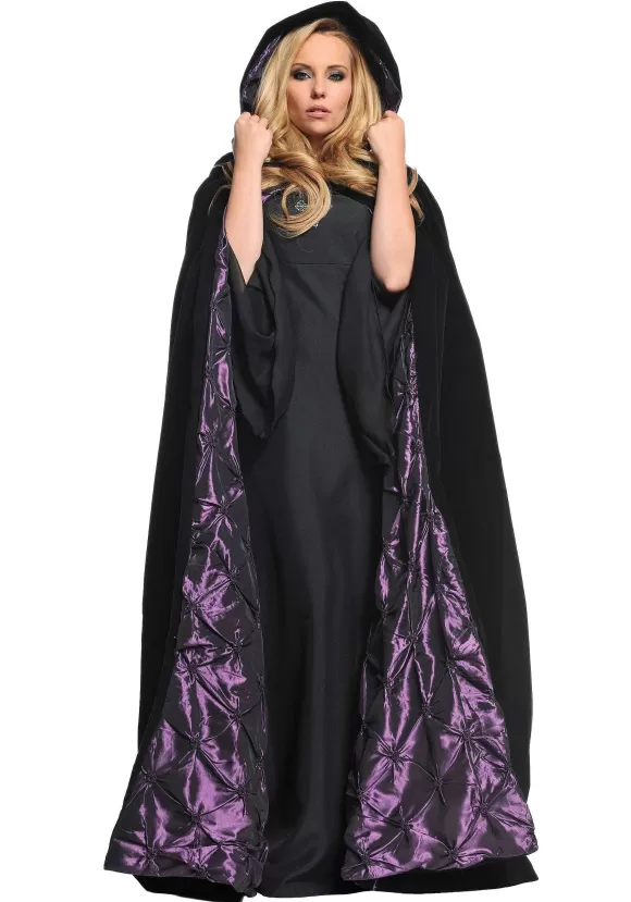 New Underwraps Deluxe Velvet Cape W/Purple Satin Lining