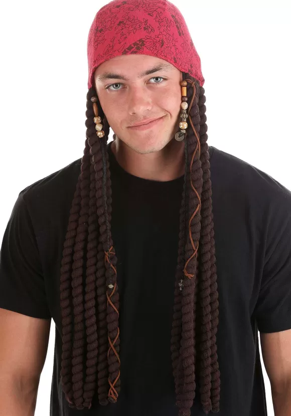 Cheap FUN Costumes Disney Jack Sparrow Adult Bandana And Dreads Set