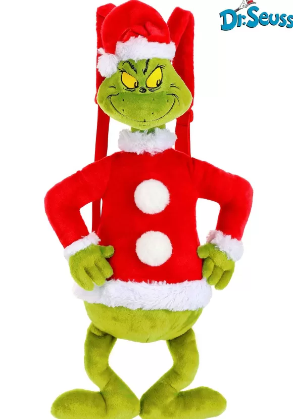 Store FUN Costumes Dr. Seuss Santa Grinch Plush Backpack