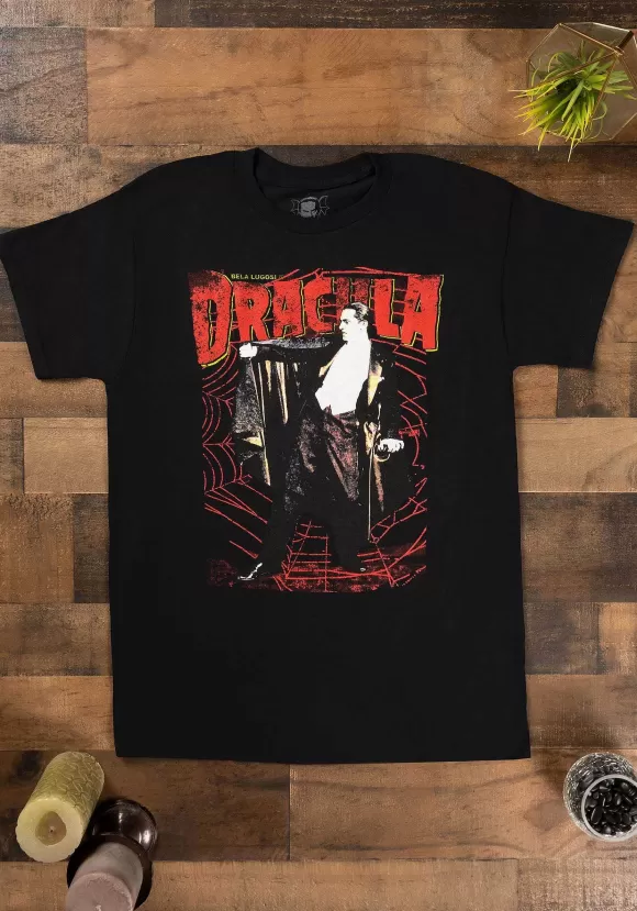 Best Sale Rock Rebel Shop Dracula Webs Graphic T-Shirt For Adults