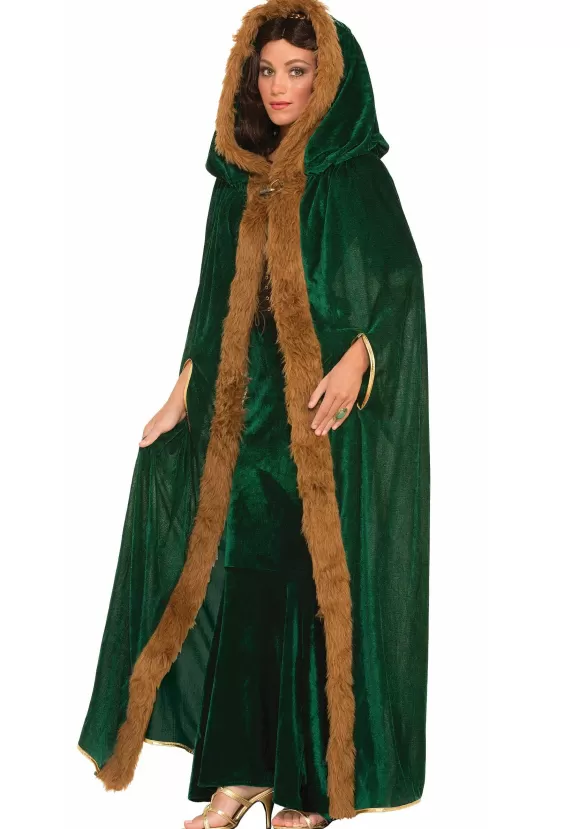 Flash Sale Ruby Slipper Company LLC Faux Fur Trimmed Green Cape