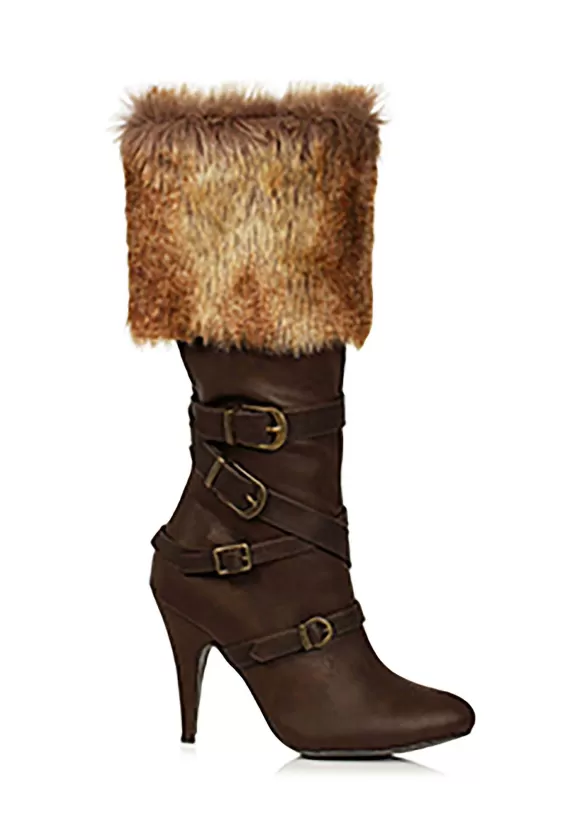 Fashion Ellie Fur Trimmed Viking Boots For Women