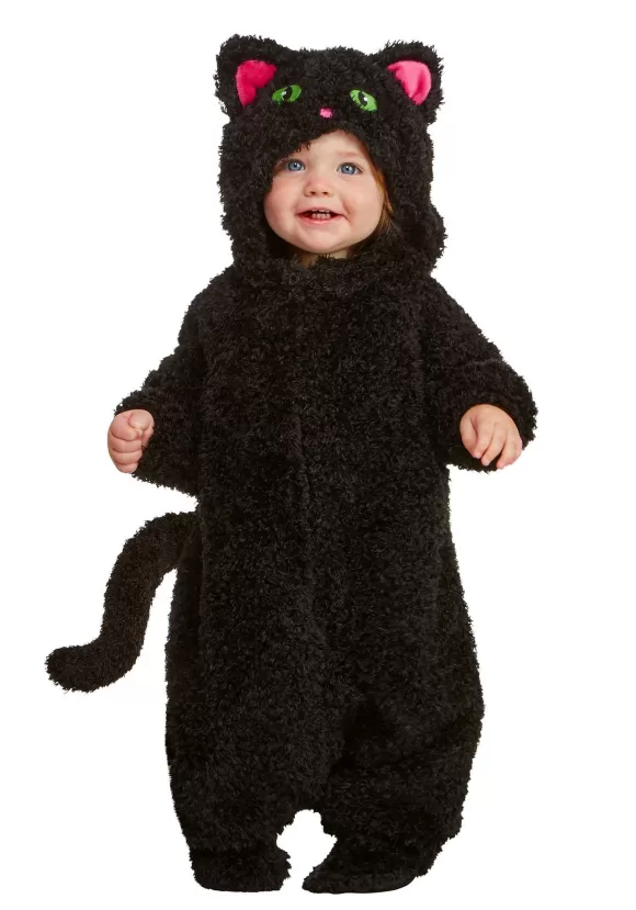 Flash Sale LF Centennial Pte. Fuzzy Black Cat Costume For Infants