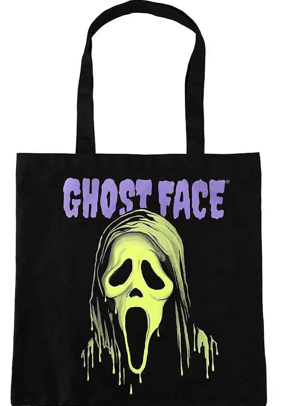 Hot Bioworld Merchandising / Independent Sales Ghost Face Green Drip Canvas Tote Bag