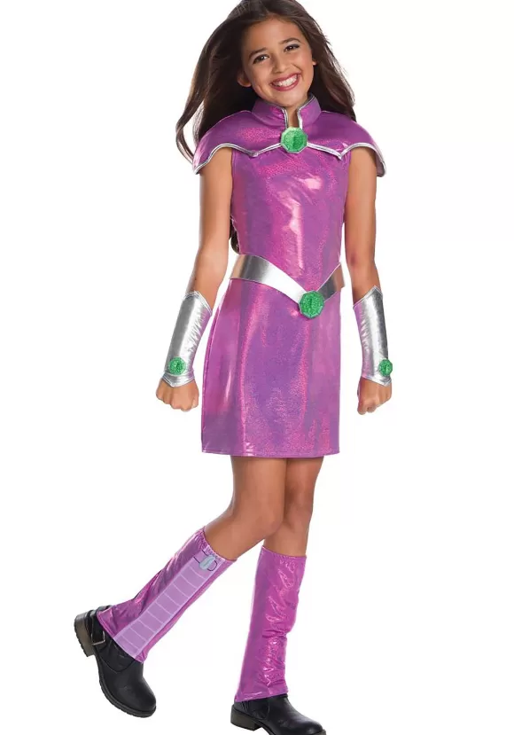 Hot Rubies Costume Co. Inc Girls Dc Superhero Girls Deluxe Starfire Costume