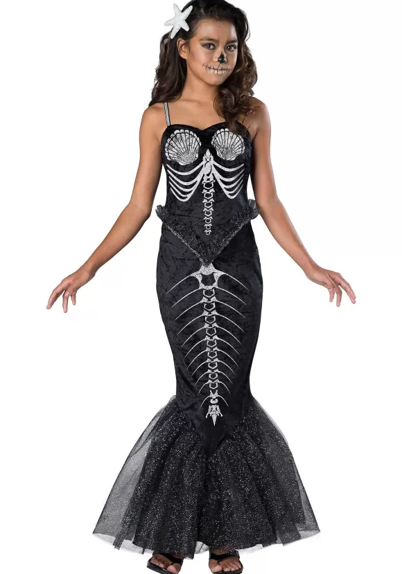 Best Sale Fun World Girls Skeleton Mermaid Costume