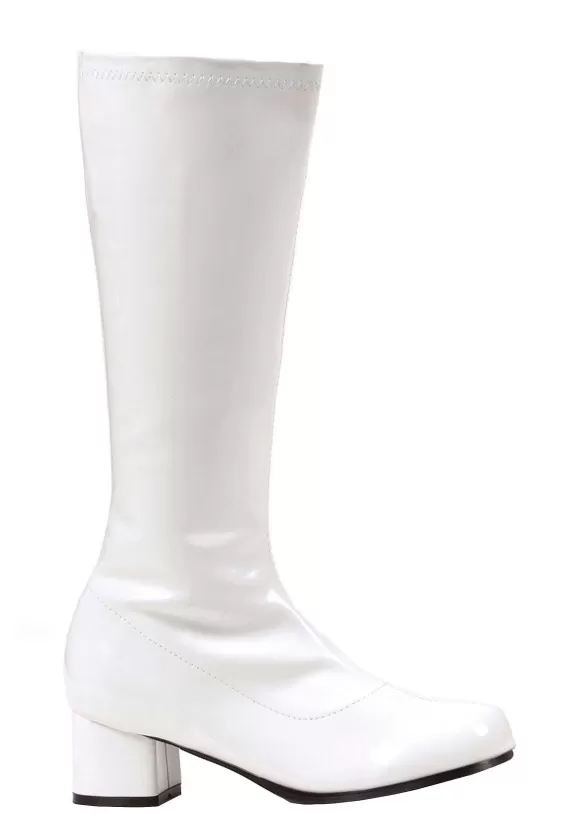 Sale Ellie Girl'S White Go Go Disco Boots