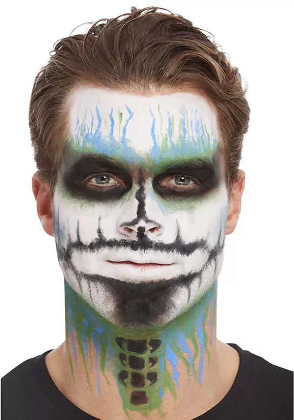 Outlet Smiffys Glow In The Dark Skeleton Makeup Kit With Glitter