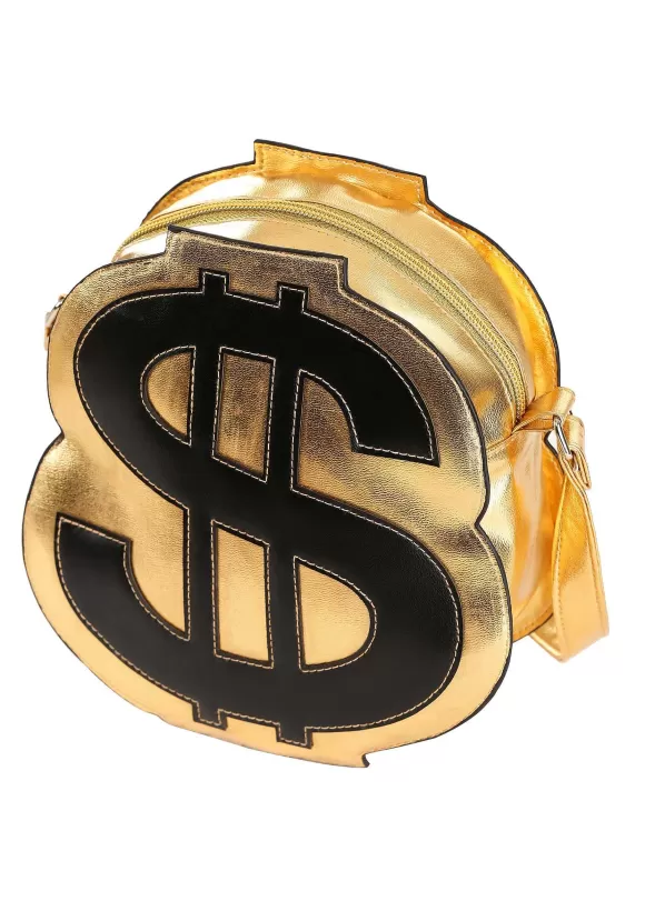 Cheap FUN Costumes Gold Dollar Sign Costume Purse