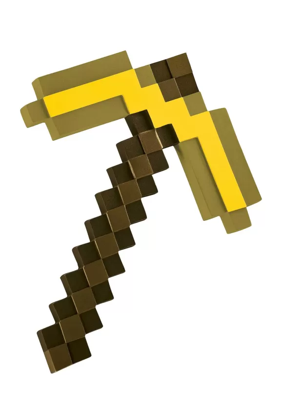 Sale Disguise Gold Minecraft Pickaxe Tool Accessory