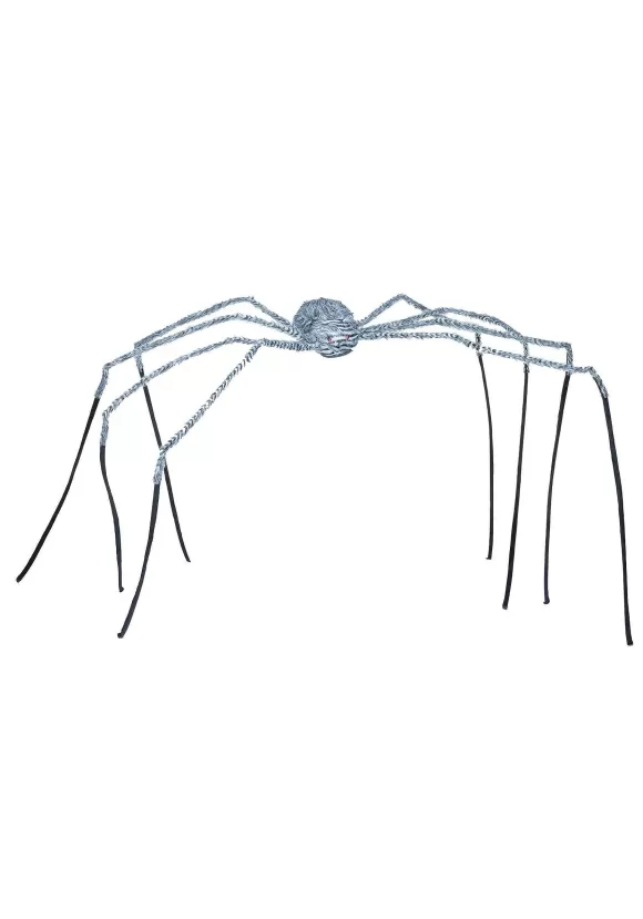 New Fun World Gray Fuzzy 90" Spider Decoration