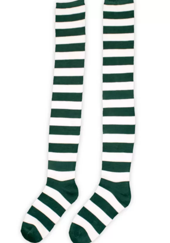 Hot FUN Costumes Green And White Munchkin Adult Socks