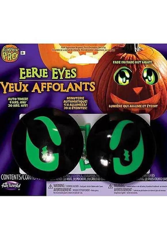 Fashion Fun World Green Eerie Light Up Pumpkin Eyes Kit