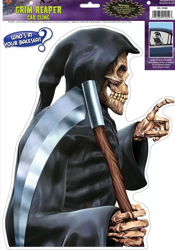 Store Beistle Grim Reaper Car Cling Accessory