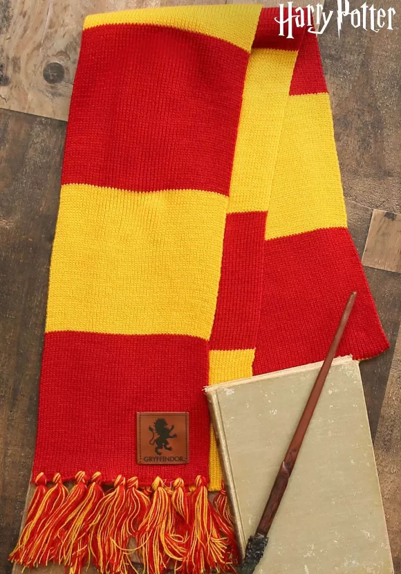 Shop FUN Costumes Gryffindor Patch Striped Harry Potter Scarf